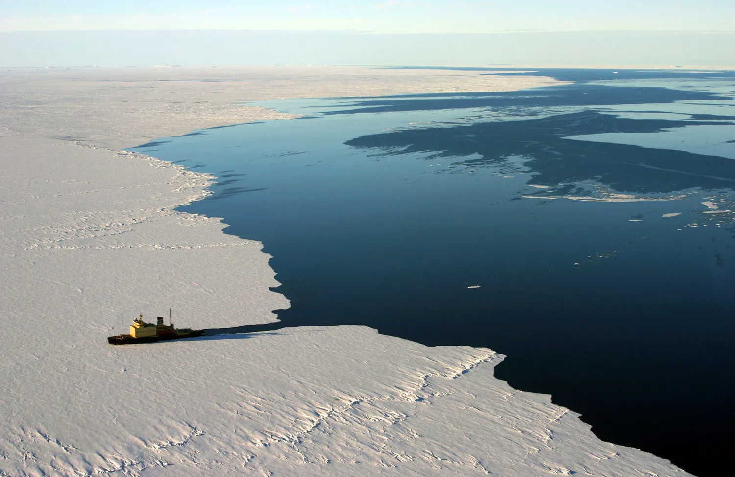 Russian icebreaker off Oates Land, Antarctica